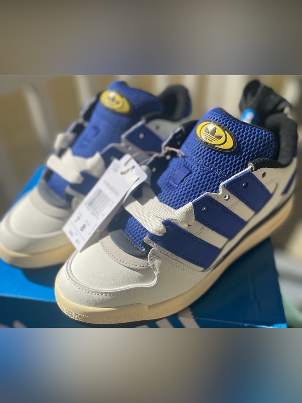 Adidas Forum 2000 Sneakers Off White Semi Lucid Blue JI3276 NWT M 7 / W 8